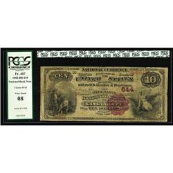 Cincinnati, OH - $10 1882 Brown Back Fr. 487 The Mercha Cincinnati, OH