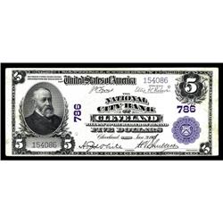 Cleveland, OH - $5 1902 Plain Back Fr. 598 The National Cleveland, OH
