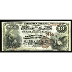 Cleveland, OH - $10 1882 Brown Back Fr. 490 The Bank of Cleveland, OH