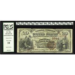 East Liverpool, OH - $20 1882 Brown Back Fr. 504 The Po East Liverpool, OH