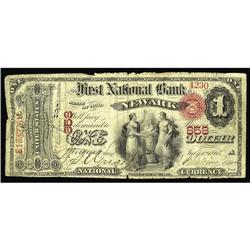 Newark, OH - $1 Original Fr. 380 The First NB Ch. # 85 Newark, OH