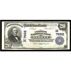 Sidney, OH - $20 1902 Plain Back Fr. 651 The Citizens N Sidney, OH