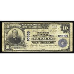 Eufaula, OK - $10 1902 Plain Back Fr. 630 The State NB Eufaula, OK