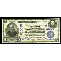 Frederick, OK - $5 1902 Plain Back Fr. 602 The NB of Co Frederick, OK