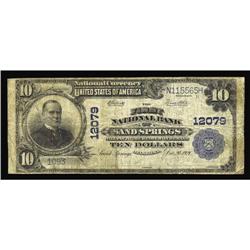 Sand Springs, OK - $10 1902 Plain Back Fr. 634 The Firs Sand Springs, OK