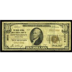 Downingtown, PA - $10 1929 Ty. 1 The Grange NB of Chest Downingtown, PA