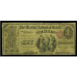 Erie, PA - $1 Original Fr. 380 The Marine NB Ch. # 870 Erie, PA