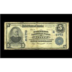 Lititz, PA - $5 1902 Plain Back Fr. 607 The Farmers NB Lititz, PA