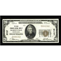 Marienville, PA - $20 1929 Ty. 1 The Gold Standard NB Marienville, PA