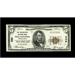 Philadelphia, PA - $5 1929 Ty. 1 The Philadelphia NB Ch Philadelphia, PA