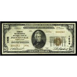 Phoenixville, PA - $20 1929 Ty. 2 The Farmers & Mechani Phoenixville, PA