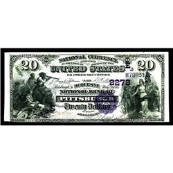 Pittsburgh, PA - $20 1882 Date Back Fr. 552 The Duquesn Pittsburgh, PA