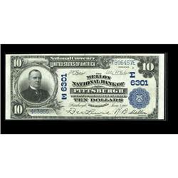 Pittsburgh, PA - $10 1902 Plain Back Fr. 624 The Mellon Pittsburgh, PA