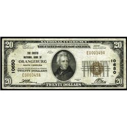 Orangeburg, SC - $20 1929 Ty. 1 The Edisto NB Ch. # 10 Orangeburg, SC