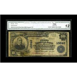 Kingsport, TN - $10 1902 Plain Back Fr. 632 The First N Kingsport, TN