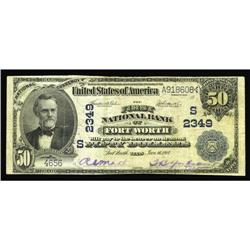 Fort Worth, TX - $50 1902 Plain Back Fr. 682 The First Fort Worth, TX
