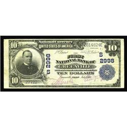 Greenville, TX - $10 1902 Plain Back Fr. 624 The First Greenville, TX
