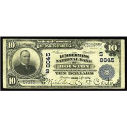 Houston, TX - $10 1902 Plain Back Fr. 626 The Lumberman Houston, TX