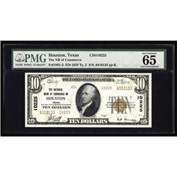 Houston, TX - $10 1929 Ty. 2 The NB of Commerce Ch. # 1 Houston, TX