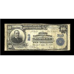 Marshall, TX - $10 1902 Plain Back Fr. 624 The First NB Marshall, TX