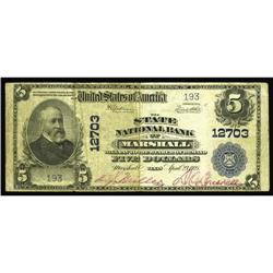 Marshall, TX - $5 1902 Plain Back Fr. 609 The State NB Marshall, TX