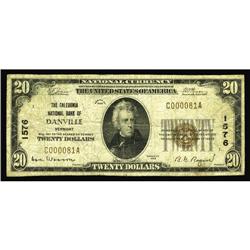 Danville, VT - $20 1929 Ty. 1 The Caledonia NB Ch. # 1 Danville, VT