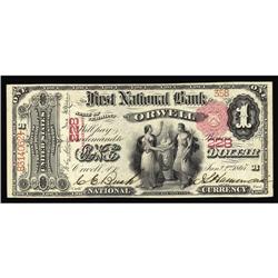 Orwell, VT - $1 1875 Fr. 383 The First NB Ch. # 228A lo Orwell, VT