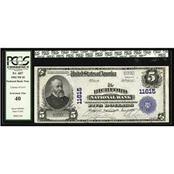 Richford, VT - $5 1902 Plain Back Fr. 607 The Richford Richford, VT