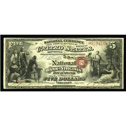 Richmond, VA - $5 Original Fr. 397 The NB of Virginia C Richmond, VA