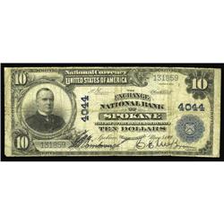 Spokane Falls, WA - $10 1902 Plain Back Fr. 626 The Exc Spokane, WA