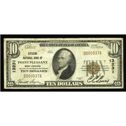 Point Pleasant, WV - $10 1929 Ty. 1 Citizens NB Ch. # Point Pleasant, WV