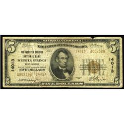 Webster Springs, WV - $5 1929 Ty. 2 The Webster Springs Webster Springs, WV