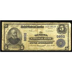 Winona, WV - $5 1902 Plain Back Fr. 601 The Winona NB C Winona, WV