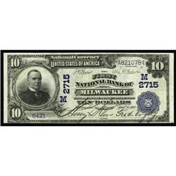 Milwaukee, WI - $10 1902 Date Back Fr. 616 The First NB Milwaukee, WI