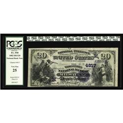 Milwaukee, WI - $20 1882 Date Back Fr. 550 The Wisconsi Milwaukee, WI