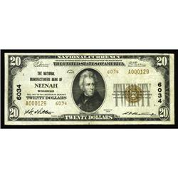 Neenah, WI - $20 1929 Ty. 2 The National Manufacturers Neenah, WI