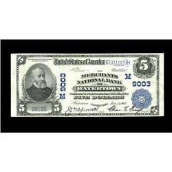 Watertown, WI - $5 1902 Plain Back Fr. 600 The Merchant Watertown, WI