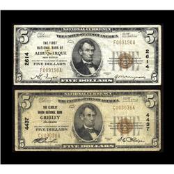 Small Size $5 Western NationalsGreeley, CO - $5 1929 Ty Small Size $5 Western Nationals