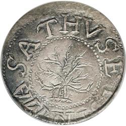 1652 SHILNG Oak Tree Shilling AU50 PCGS. N-5, Cr-2-D.