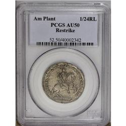 (1688) TOKEN American Plantations Token, Restrike AU50