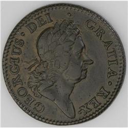 1722 PENNY Rosa Americana Penny, VF30 Burnished, Pinsc