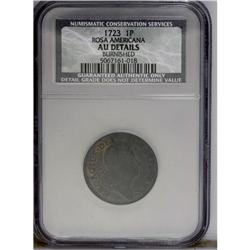 1723 1/2P Rosa Americana Penny--Burnished--NCS. AU Det