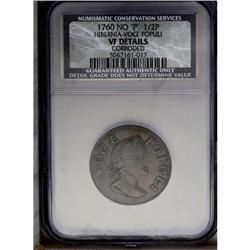 1760 1/2P Hibernia-Voce Populi Halfpenny--Corroded--NC