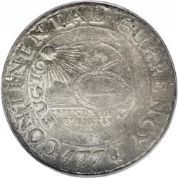 1776 $1 Continental Dollar, CURRENCY, Pewter VF25 PCGS