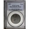 1787 1C Massachusetts Cent, Horned Eagle AU50 PCGS. Ry