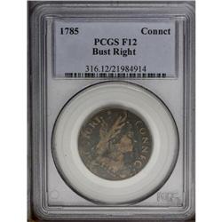 1785 COPPER Connecticut Copper, Mailed Bust Right VF25