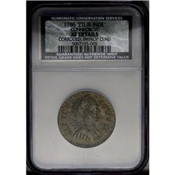 1786 COPPER Connecticut Copper, Small Head Right XF De