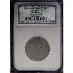 1786 COPPER Connecticut Copper, Mailed Bust Left--Plan