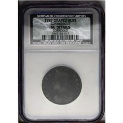 1787 COPPER Connecticut Copper, Draped Bust Left--Corr