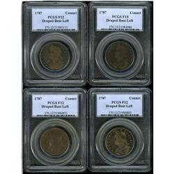 1787 COPPER Connecticut Copper, Draped Bust Left Fine